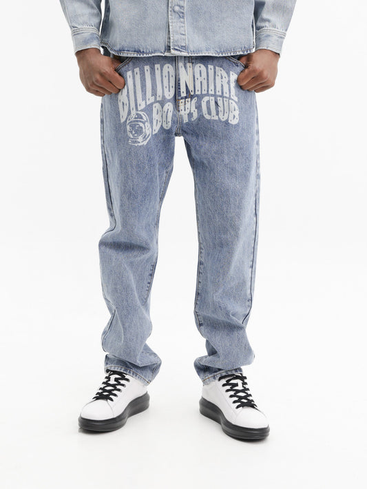 Billionaire Boys Club Jeans Arch Logo Denim Light Wash