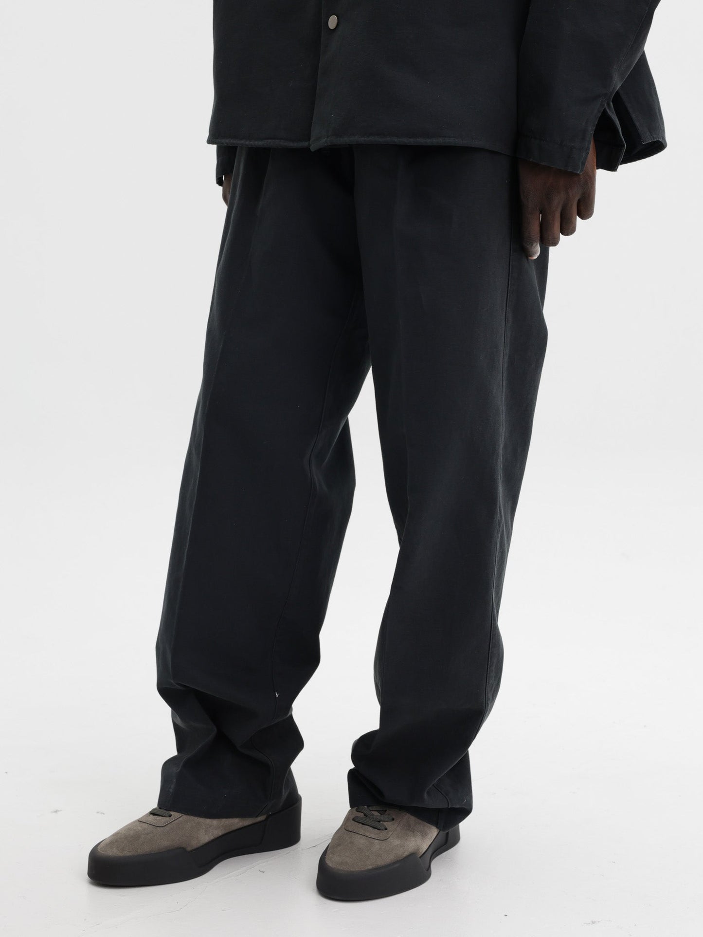 Fear Of God Pants Essentials Canvas Pleat Front Black
