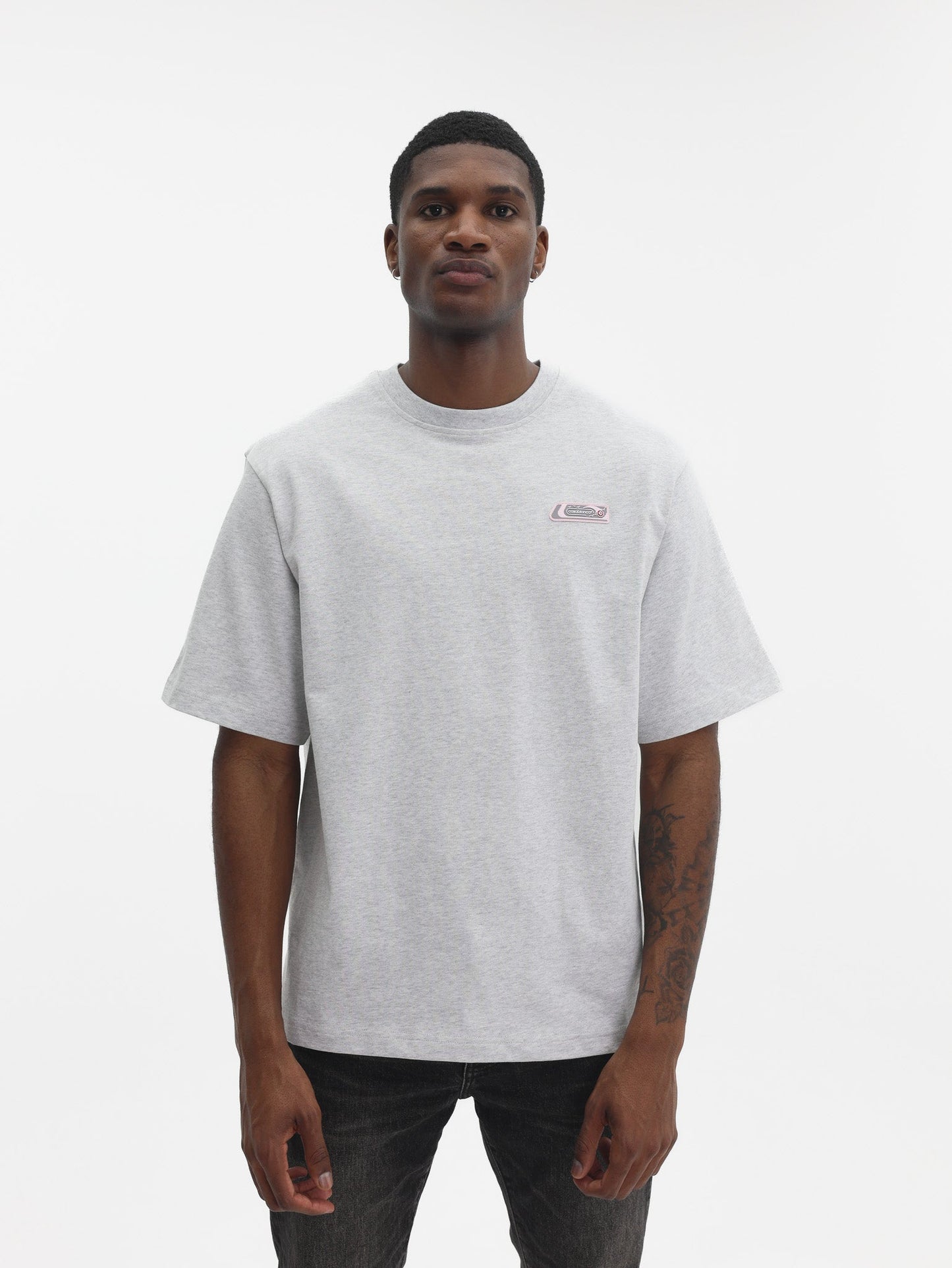 Casablanca T-Shirt Pvc Patch Oversized Grey