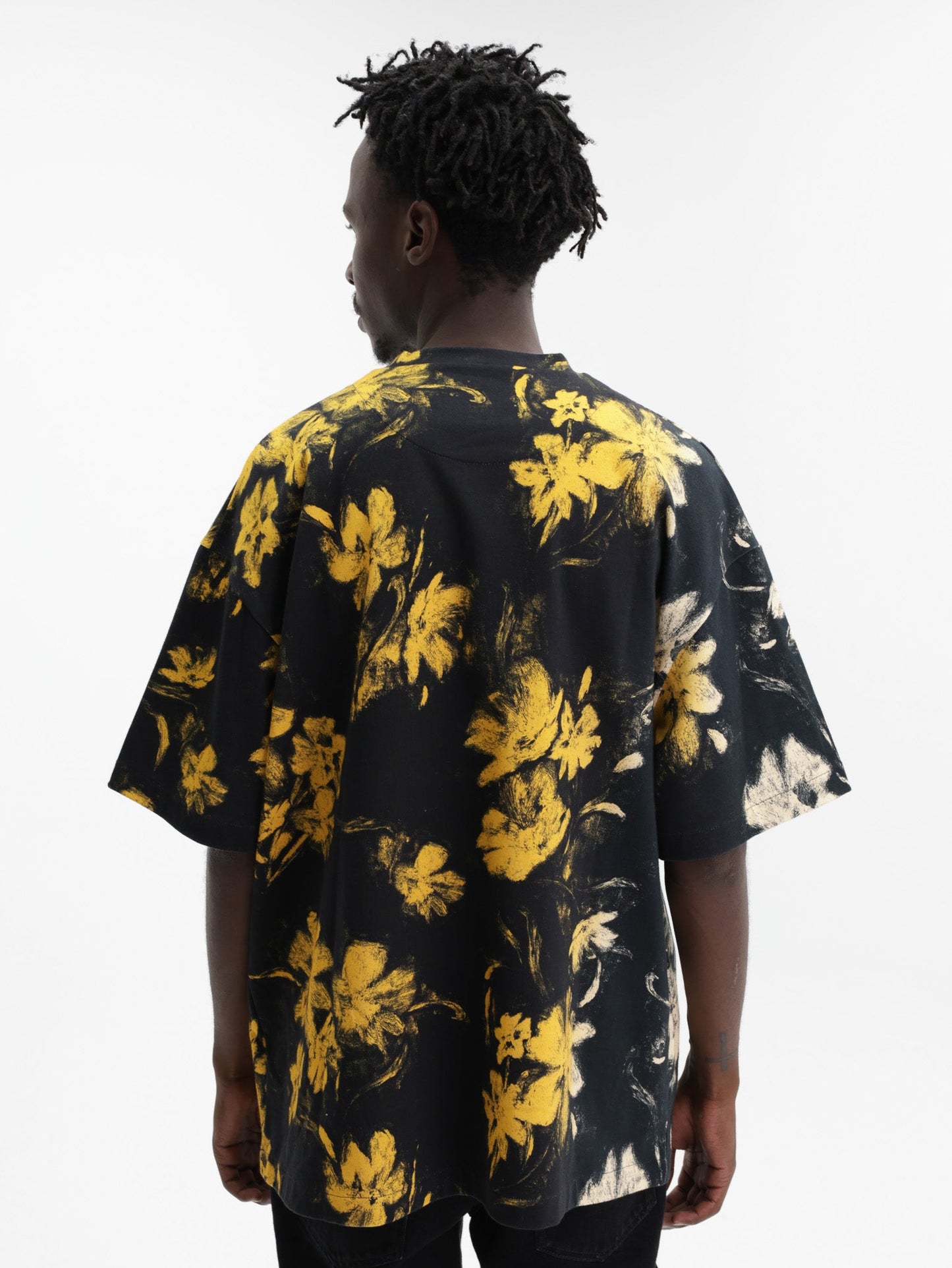 Jil Sander T-Shirt Floral Gold-Black