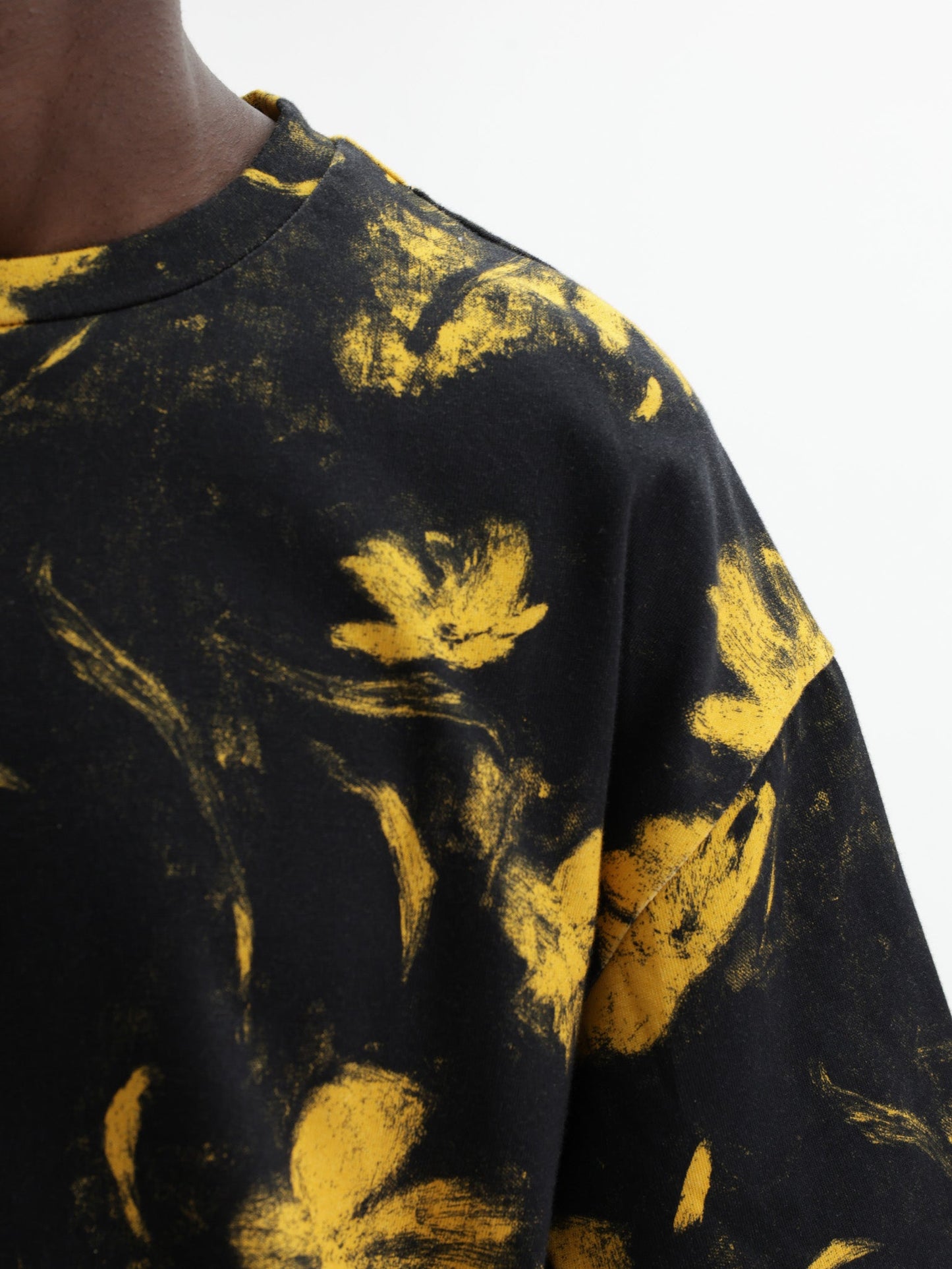 Jil Sander T-Shirt Floral Gold-Black