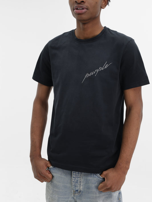 Purple T-Shirt Clean  Black