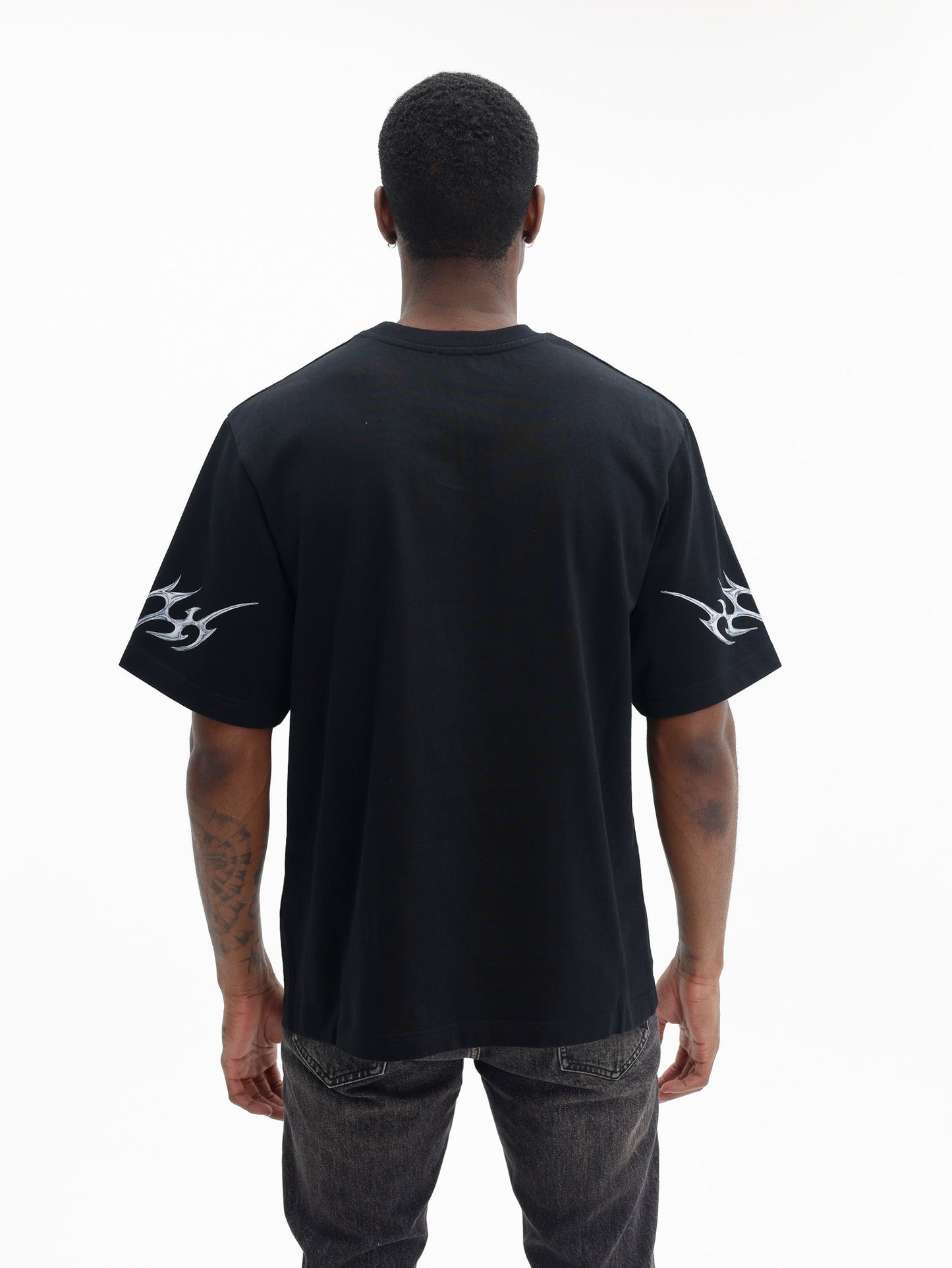 Casablanca T-Shirt Blades Print Oversized Black