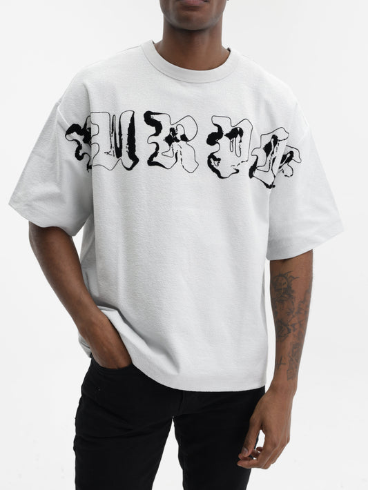 Purple T-Shirt Hwt Textured Grey