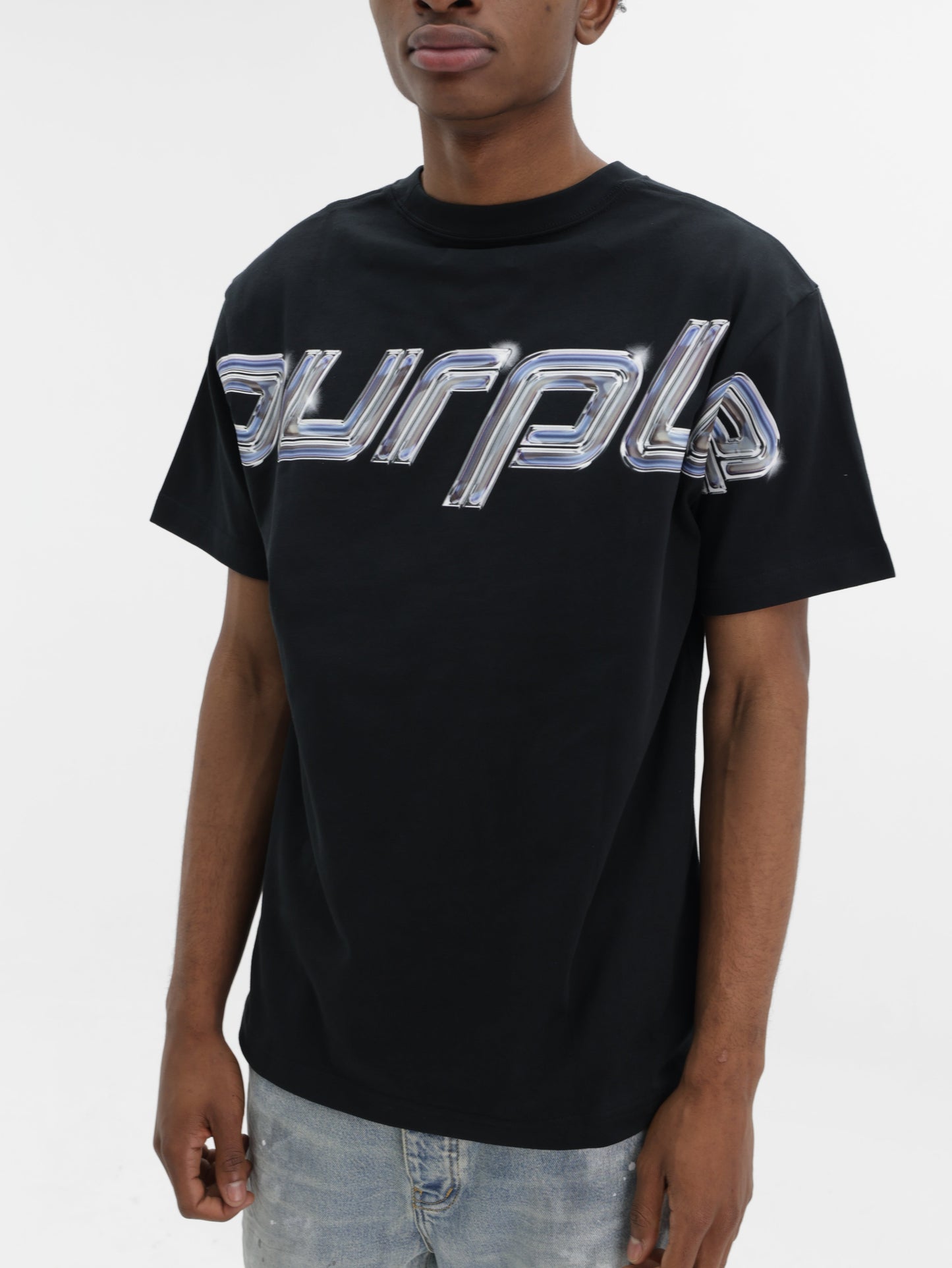 Purple T-Shirt Hwt  Black