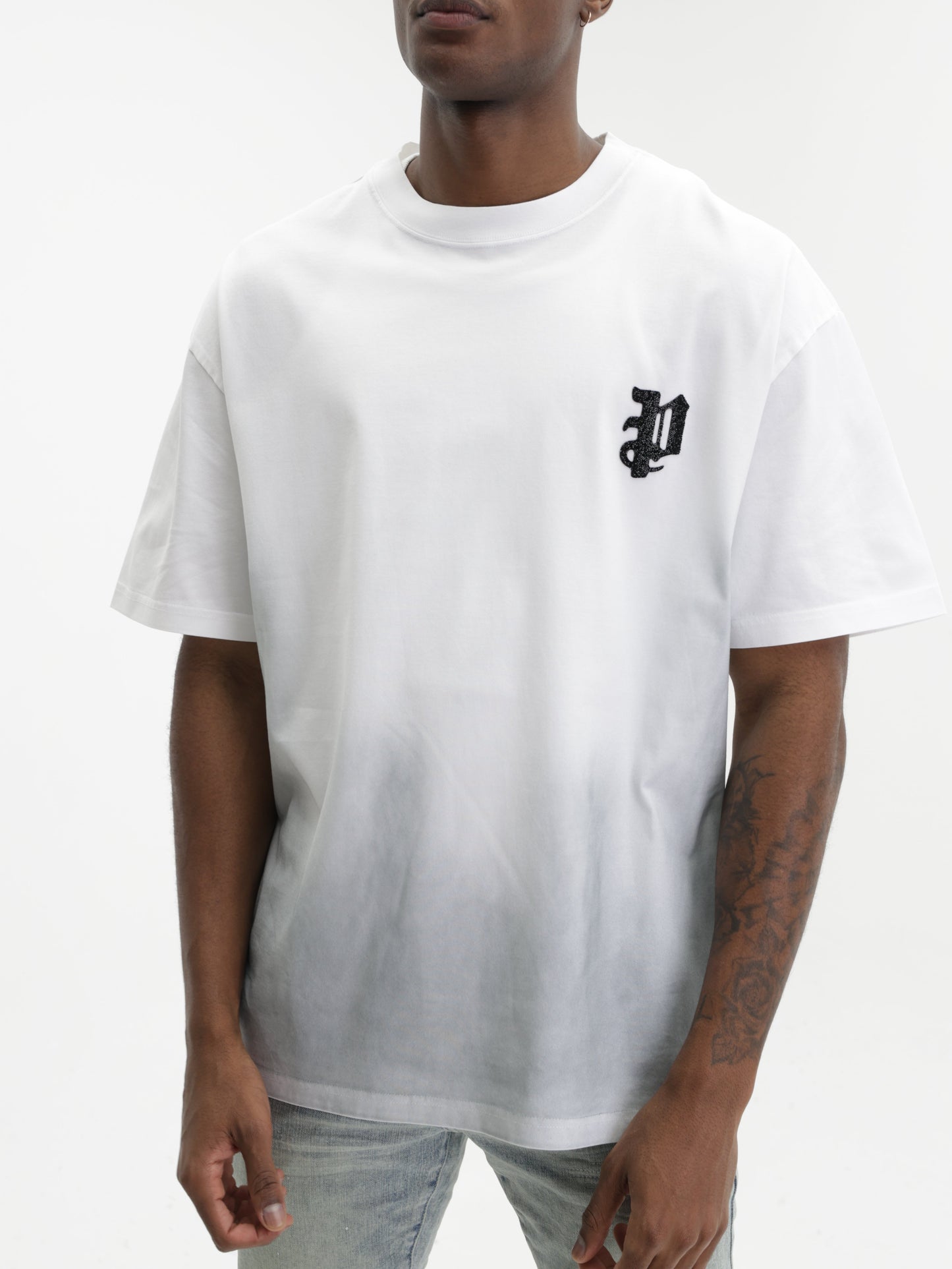 Purple T-Shirt Merc Oversized  White