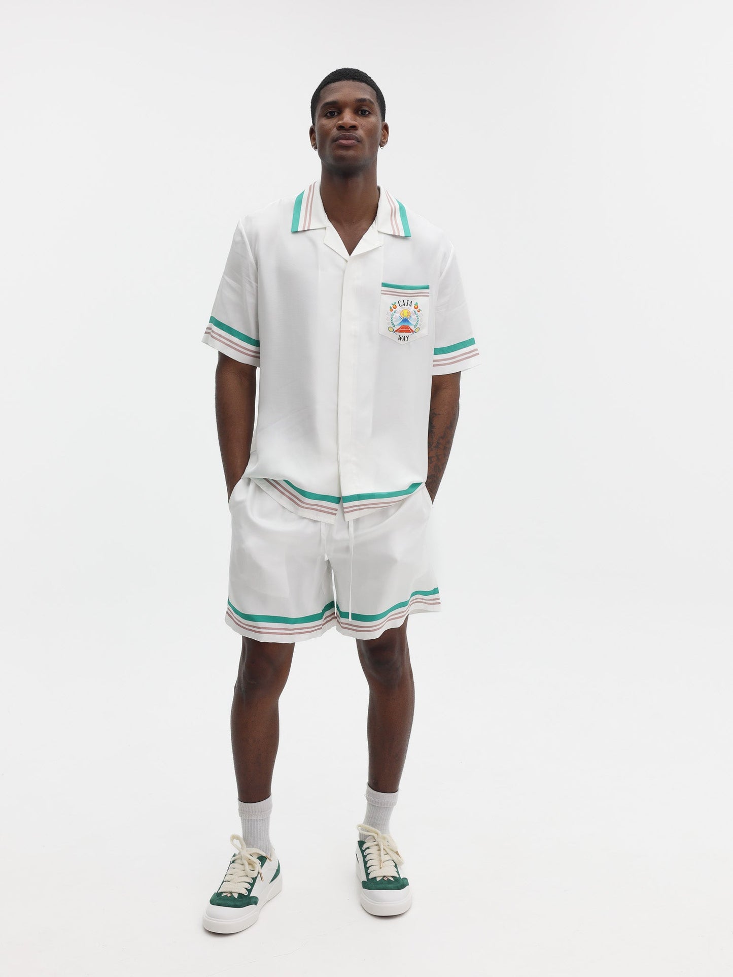 Casablanca Shorts Logo White