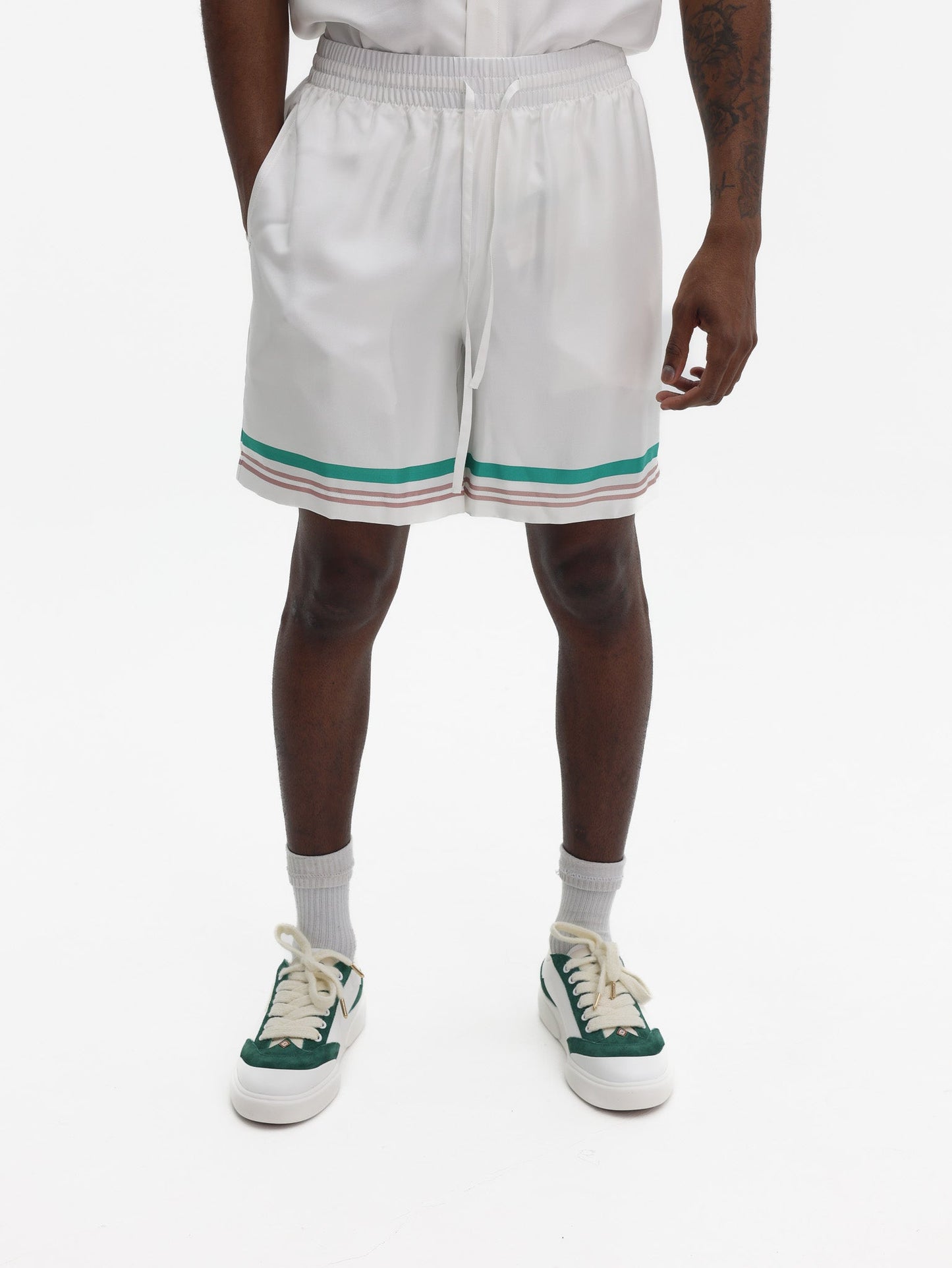 Casablanca Shorts Logo White