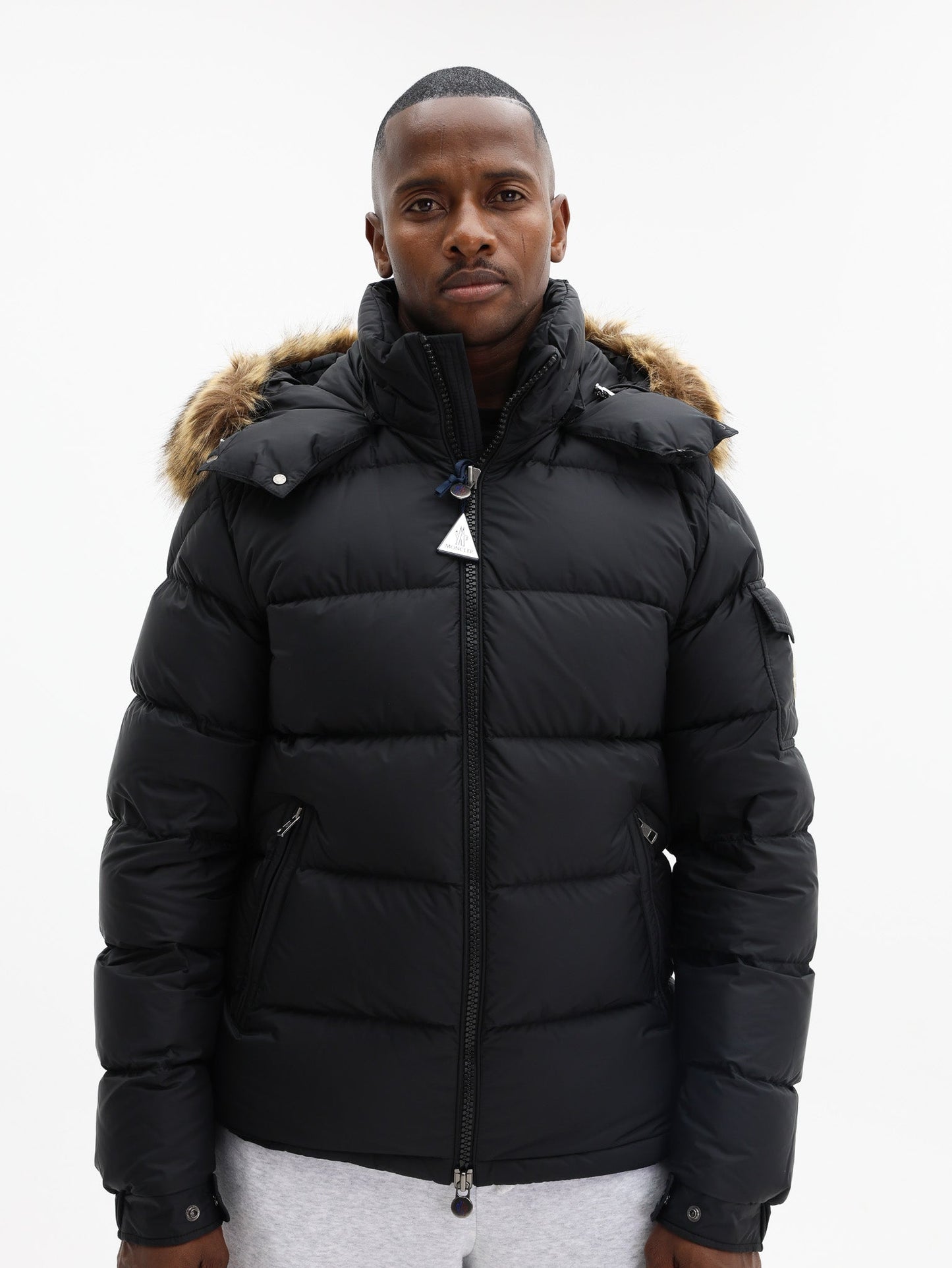 Moncler Jacket Puffer Logo Black