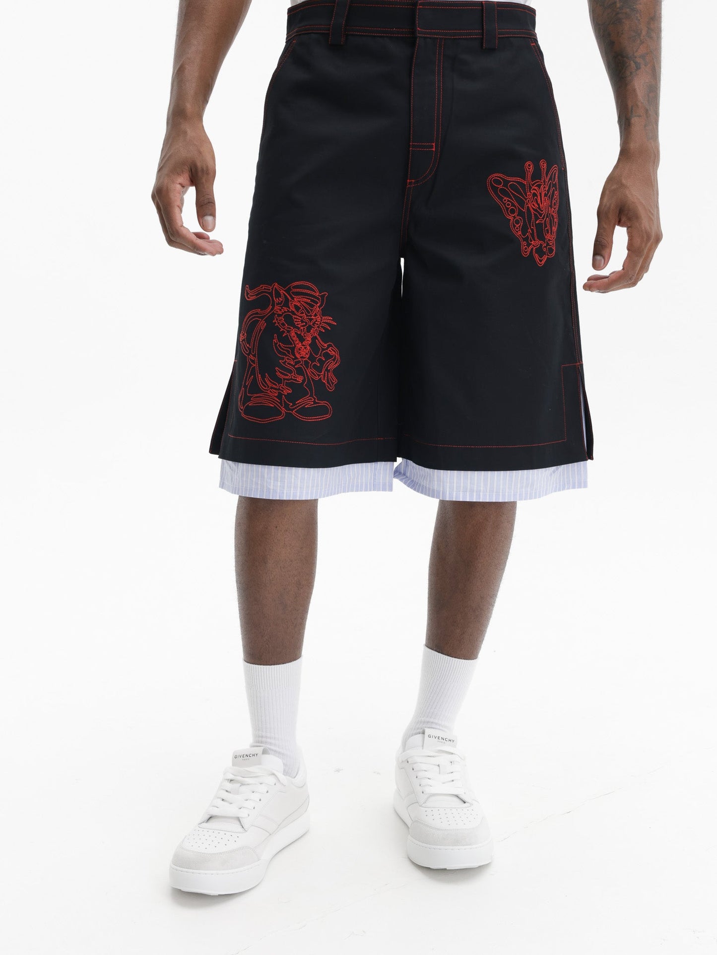 Off-White Shorts Black-Red