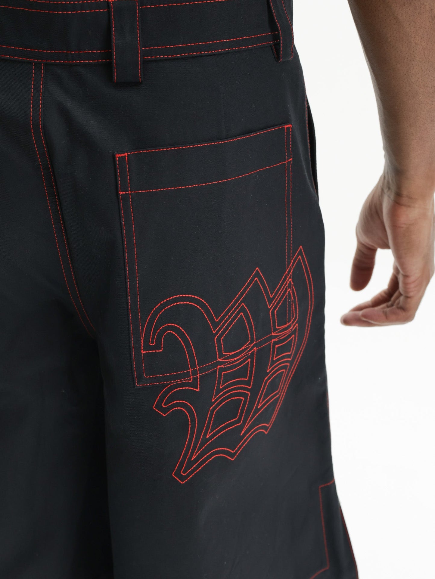 Off-White Shorts Black-Red