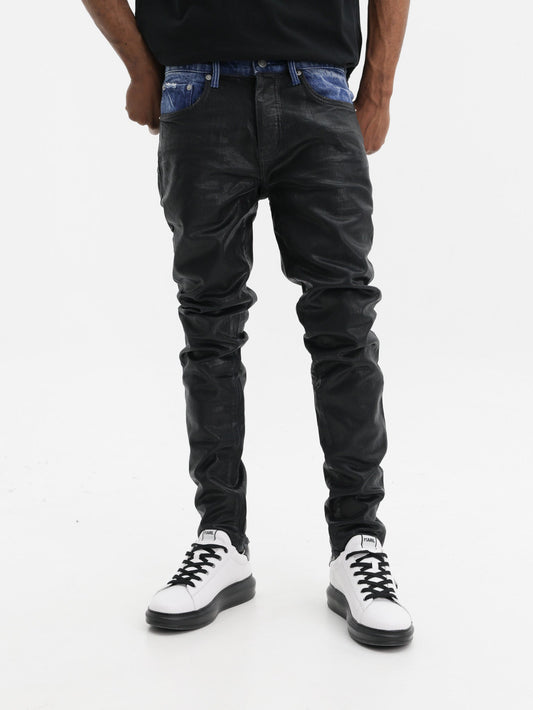 Purple Jeans Skinny Coated Black
