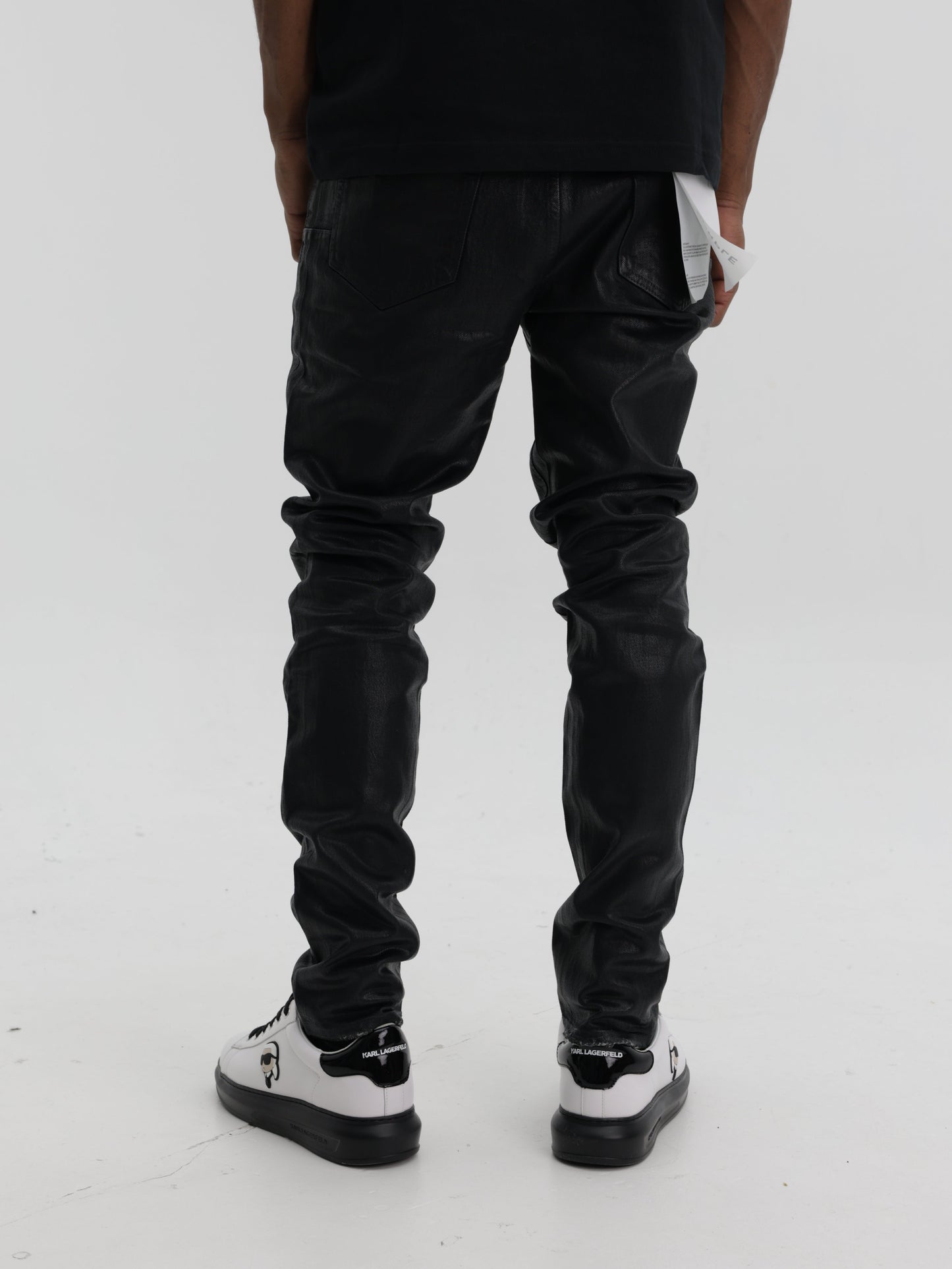 Purple Jeans Skinny Coated Black