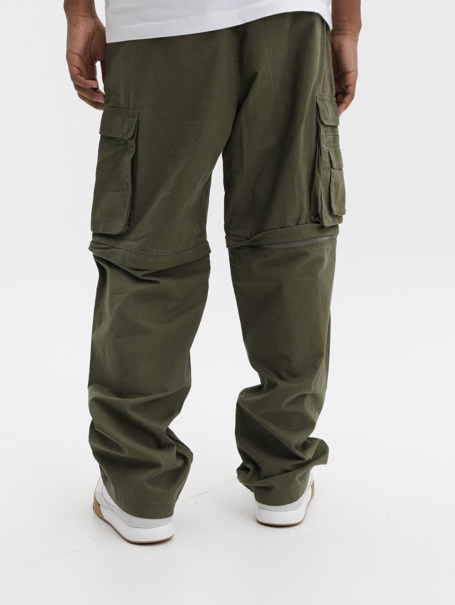 Icecream Running Dog Zip-Off Cargo Pants Khaki