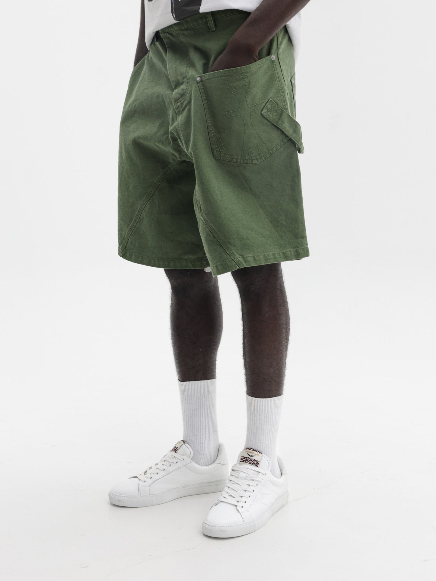 Jw Anderson Shorts Denim Dark Green