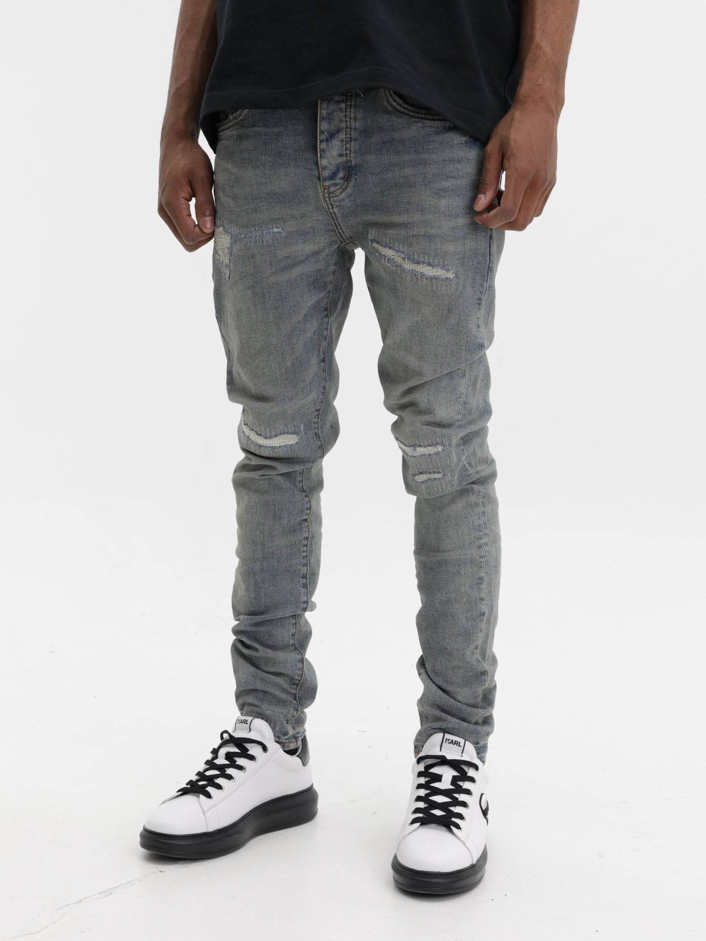 Purple Jeans Light Blue Vintage Indigo