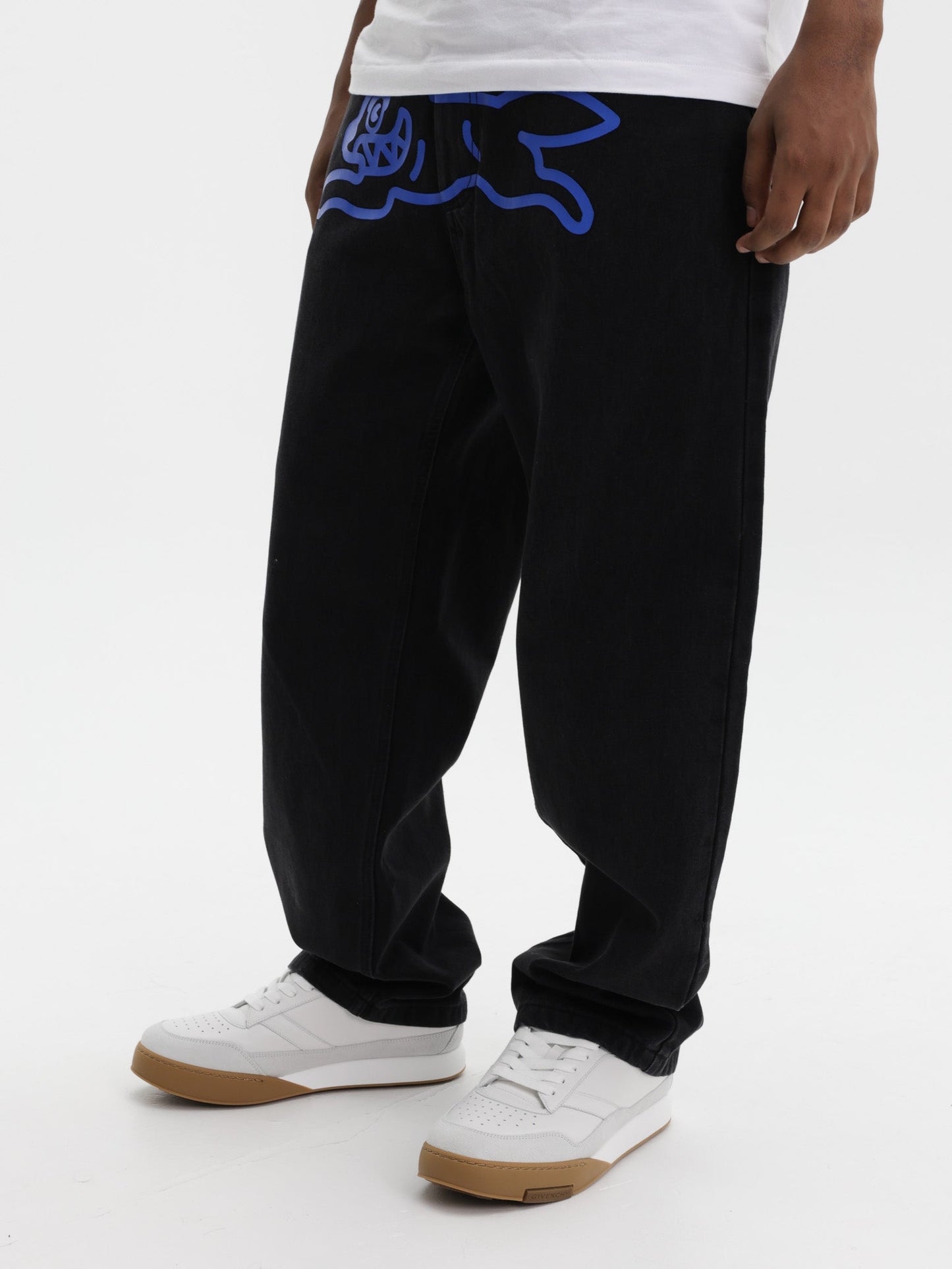 Icecream Running Dog Double Scoop Denim Pants Black