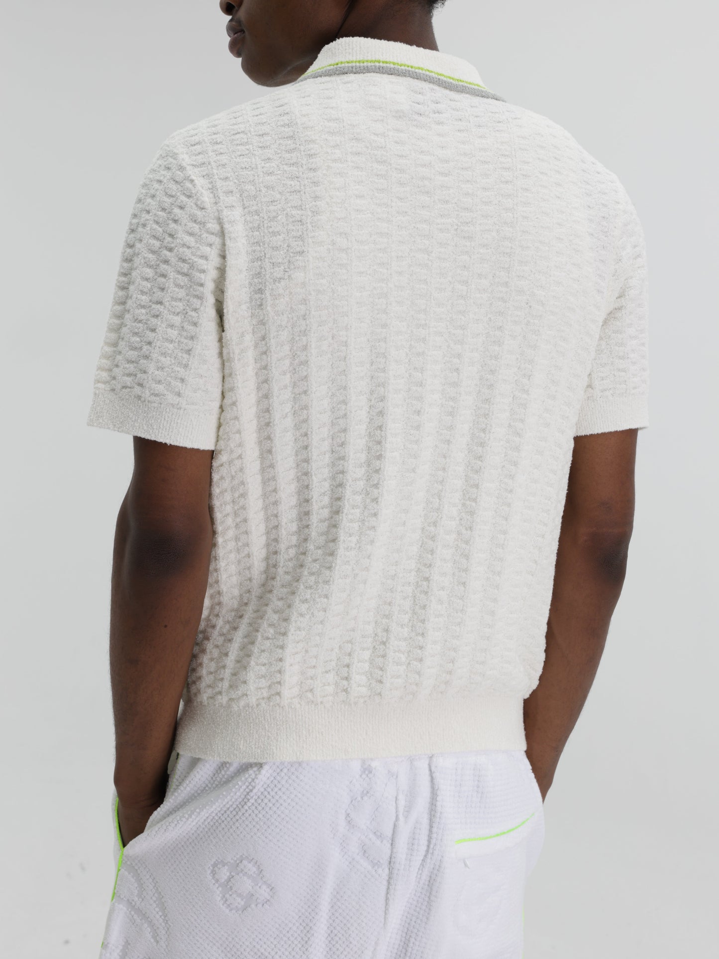Casablanca Golfer Tennis Boucle Polo White