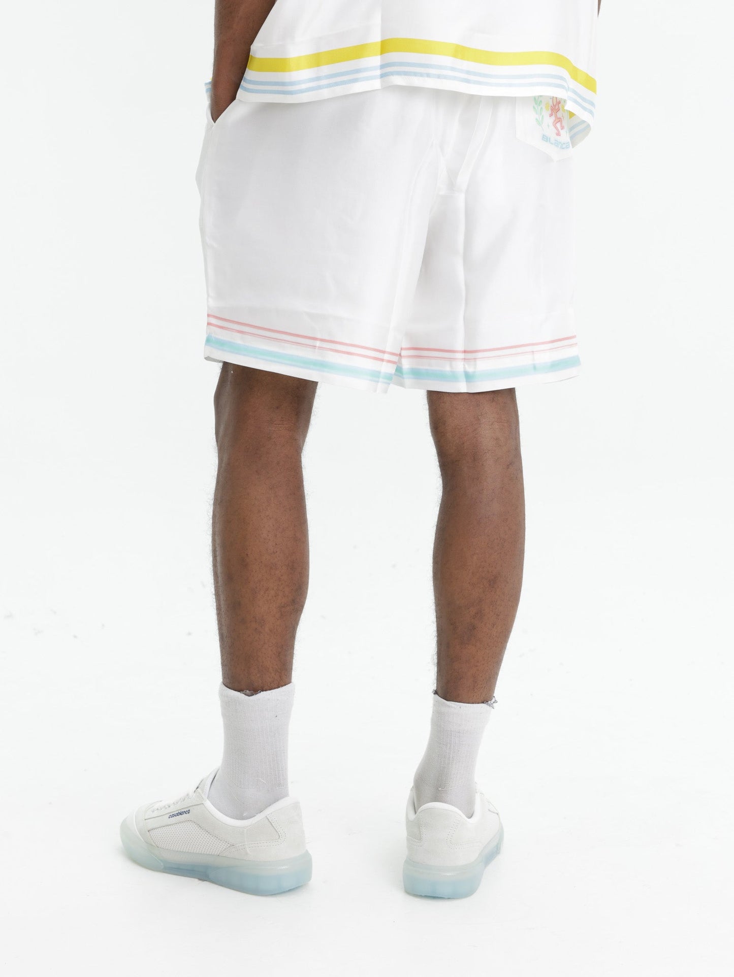Casablanca Shorts Dance Joy Silk White