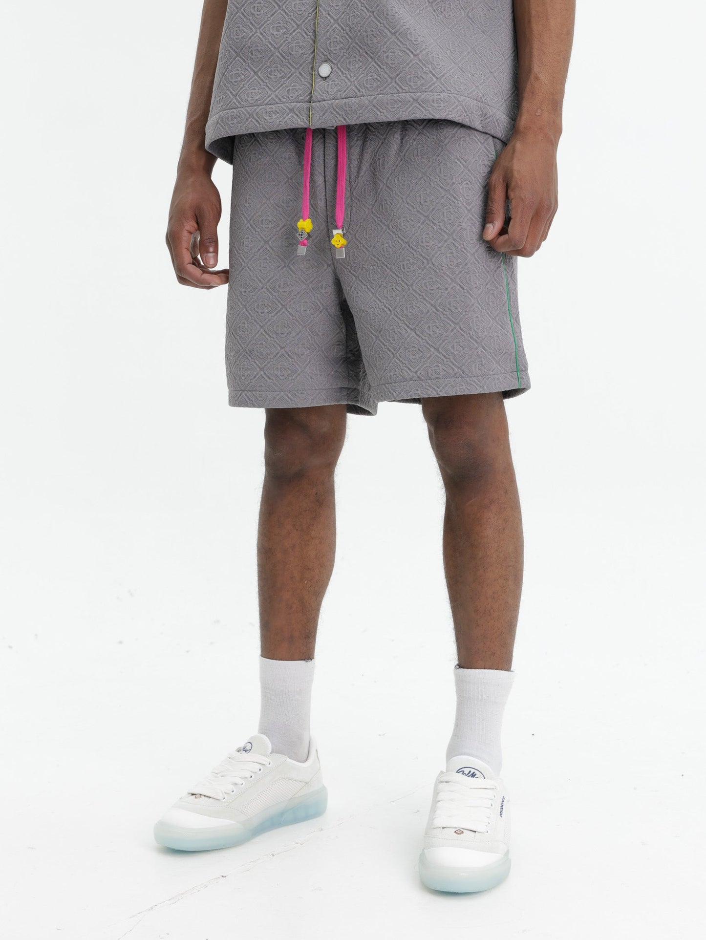 Casablanca Shorts Monogram Embossed  Grey