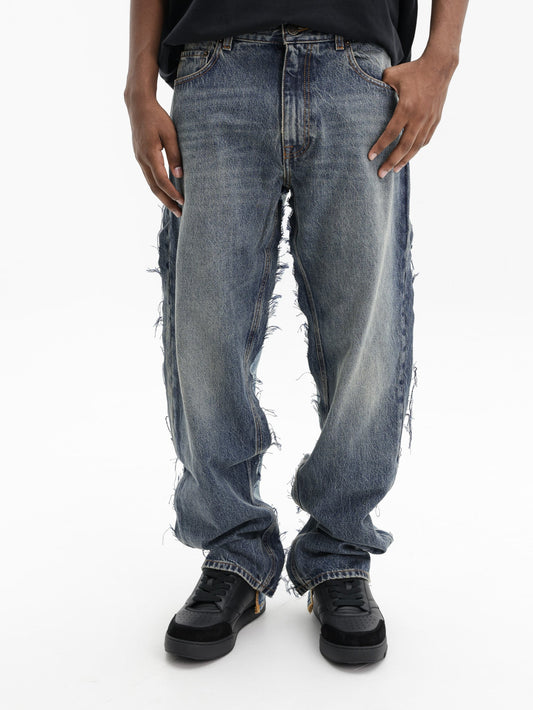 Vetements Jeans Cut-Up Back Denim Mid Blue