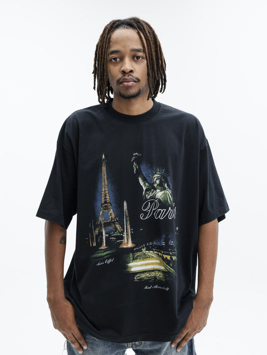 Vetements T-Shirt Paris Tourist Black