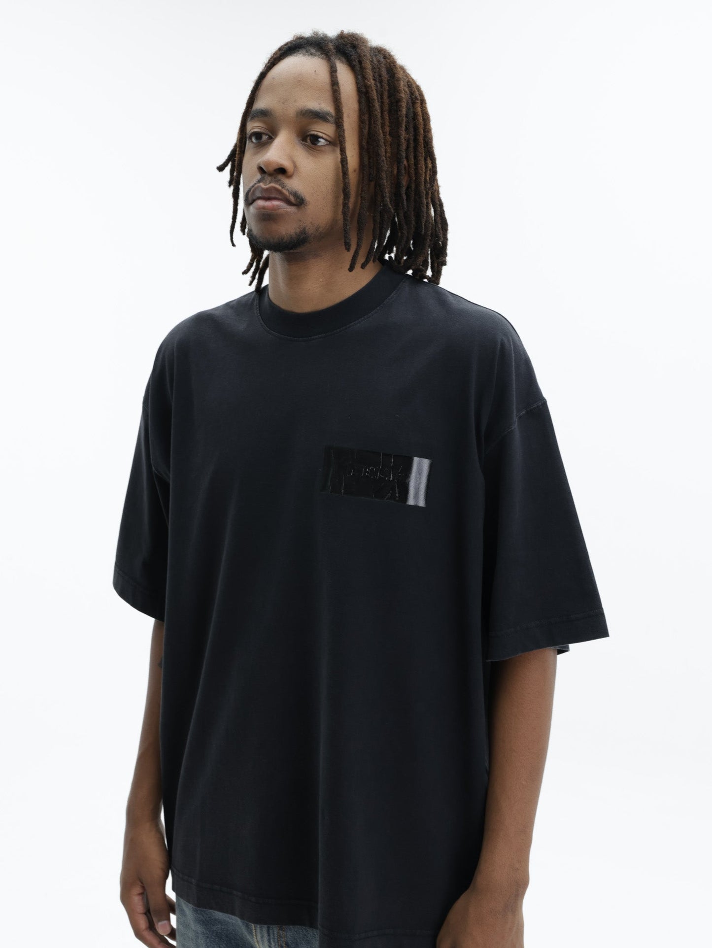 Vetements T-Shirt Taped Logo Black