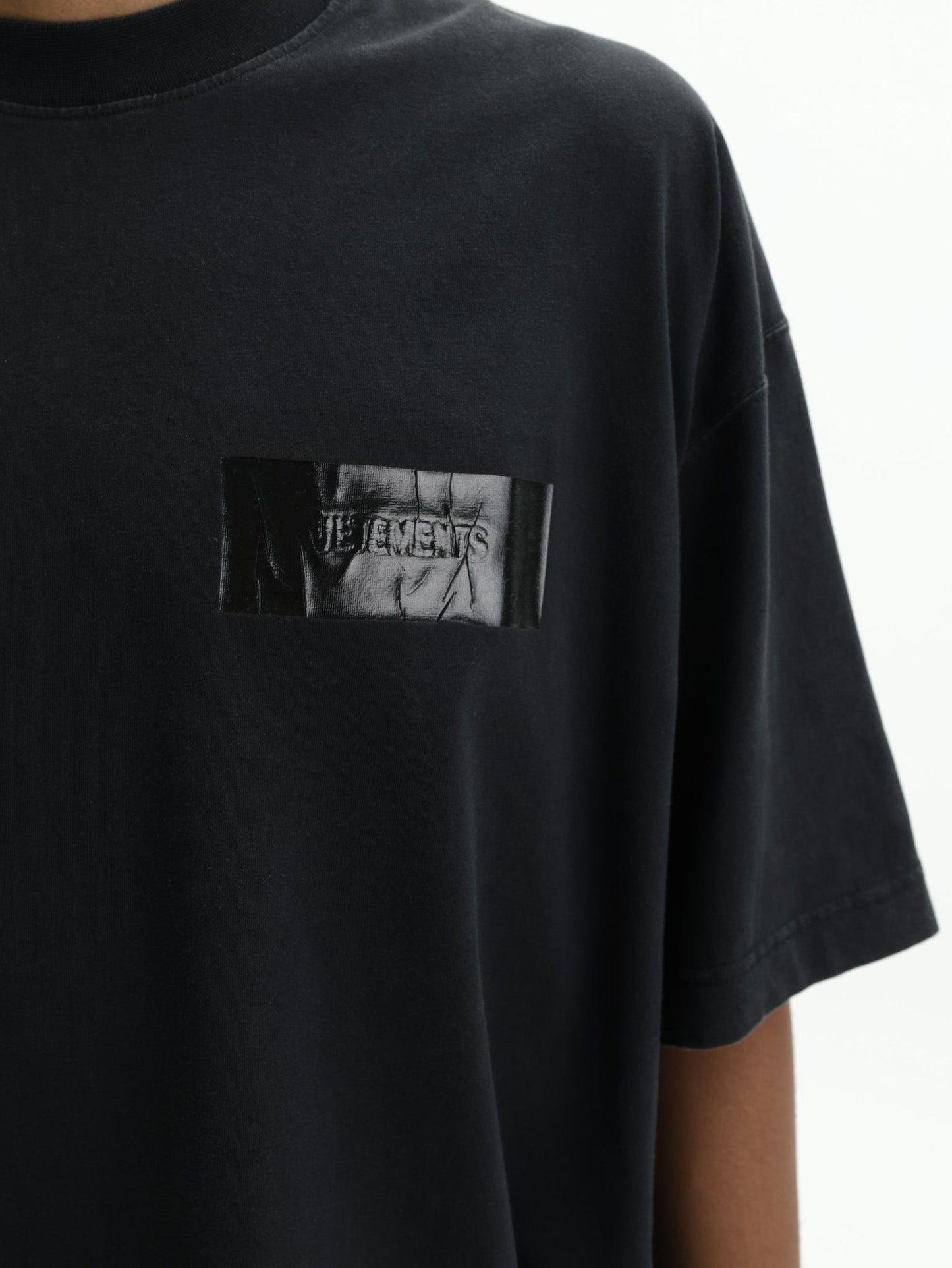 Vetements T-Shirt Taped Logo Black