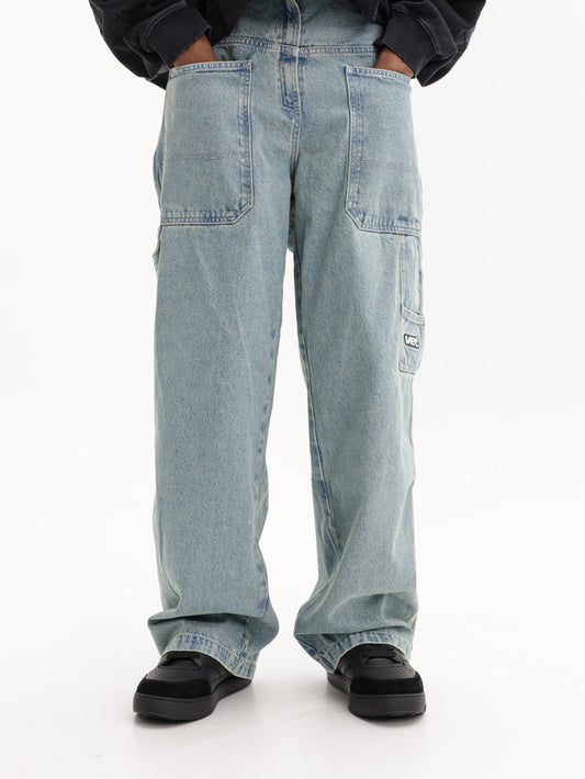 Vetements Jeans Back-To Front Hiphop Vintage Mid Blue