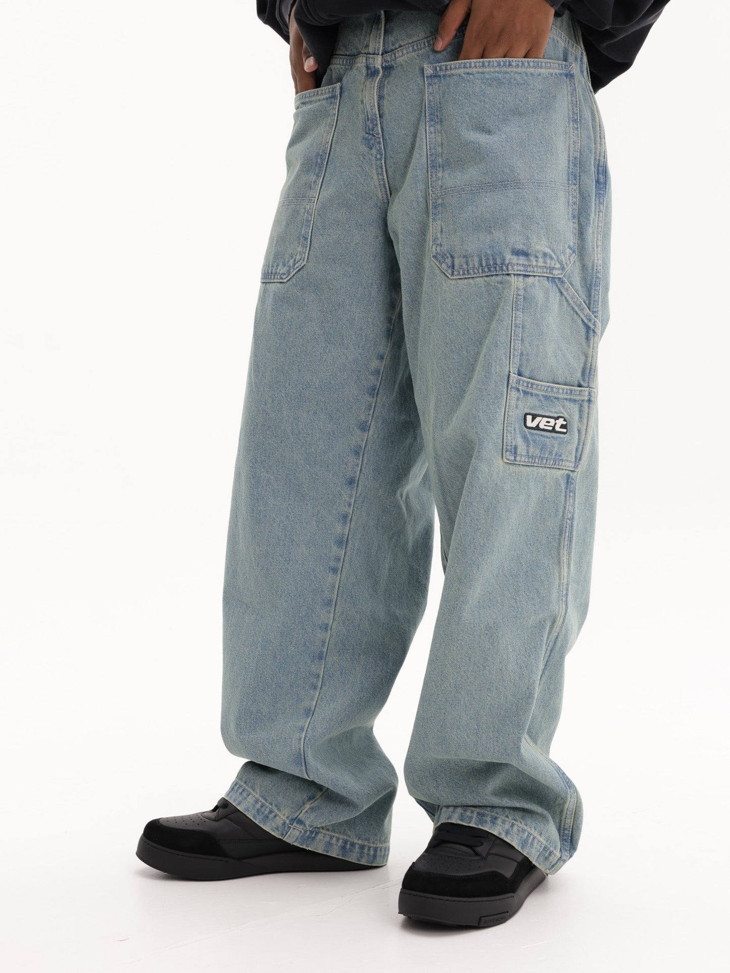 Vetements Jeans Back-To Front Hiphop Vintage Mid Blue