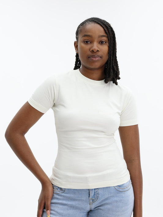 Vetements T-Shirt Logo Fitted  Women White