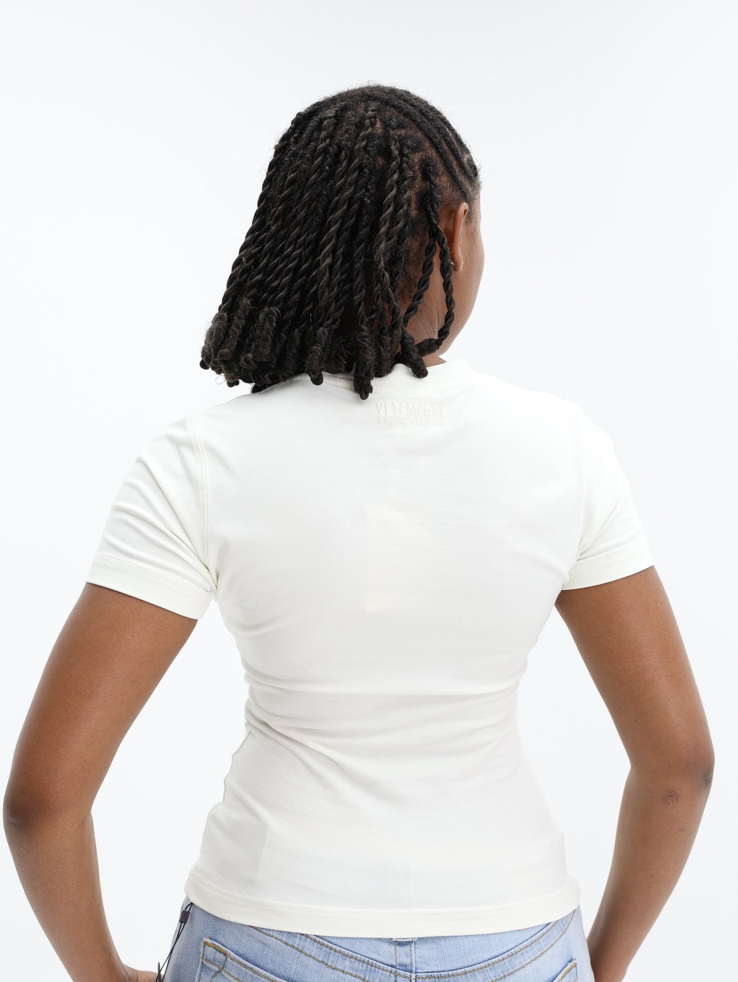 Vetements T-Shirt Logo Fitted  Women White