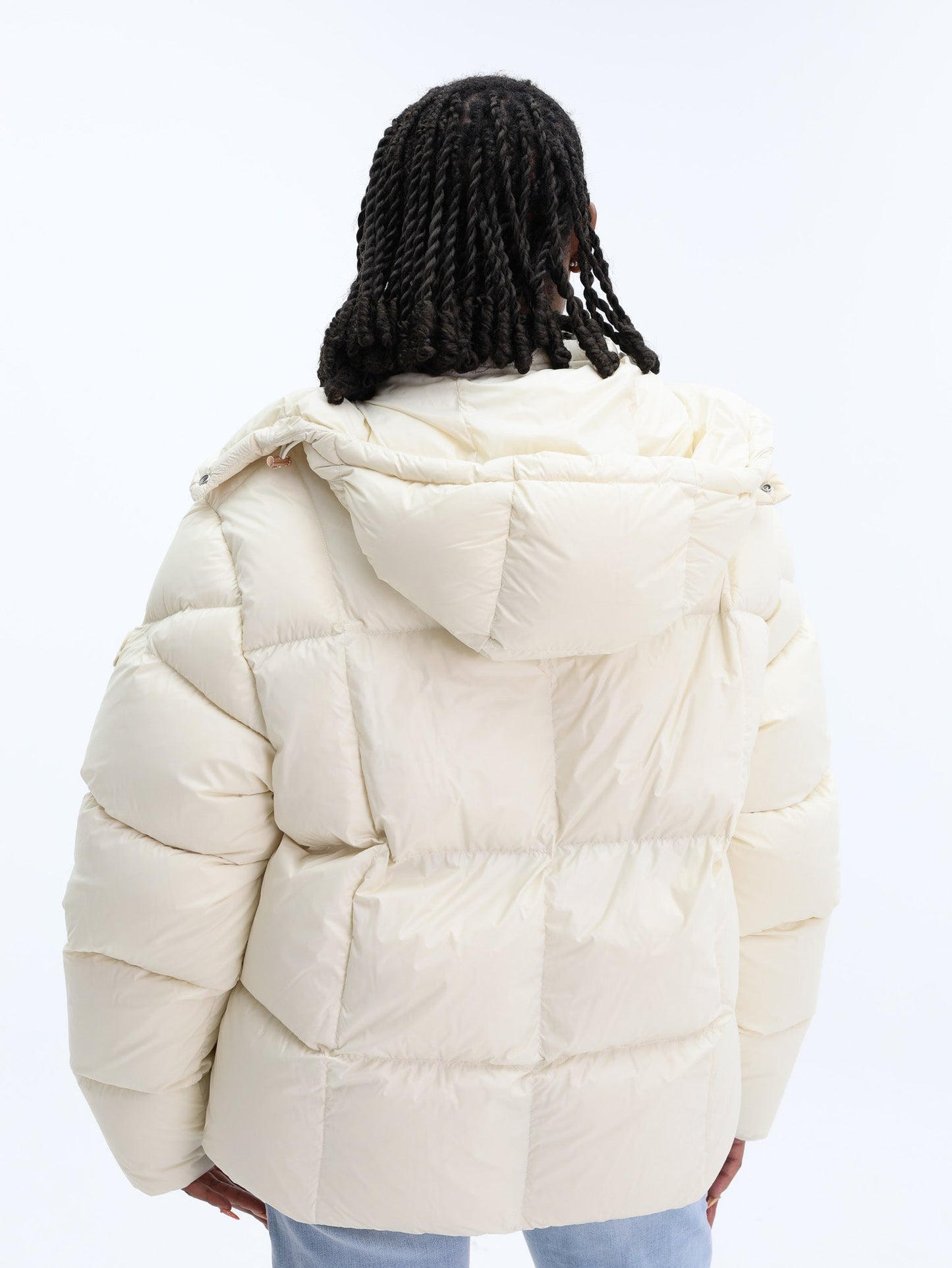 Moncler Jacket Serfanto Puffer Logo Off-White