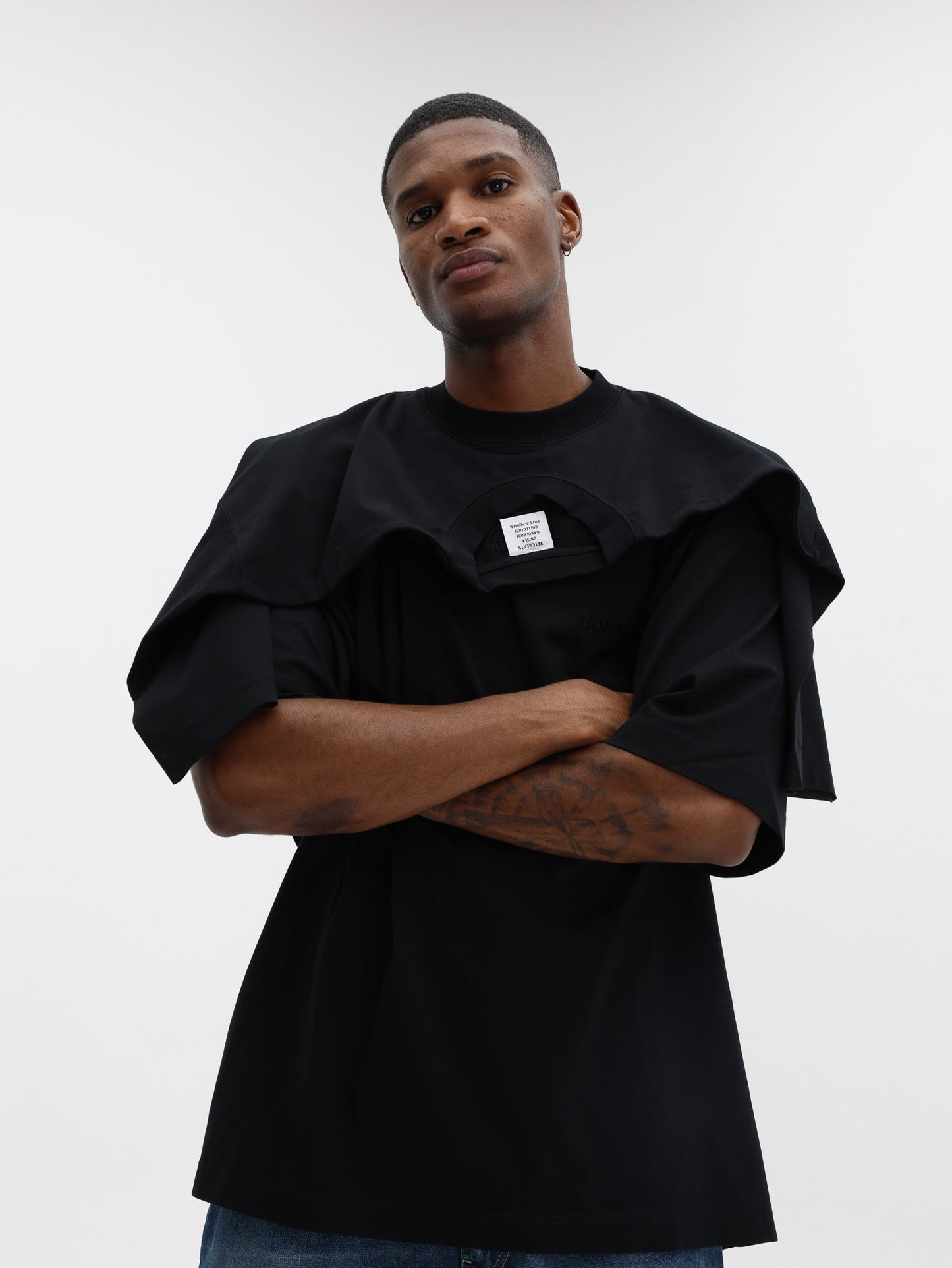 Vetements T-Shirt Double Layered Black