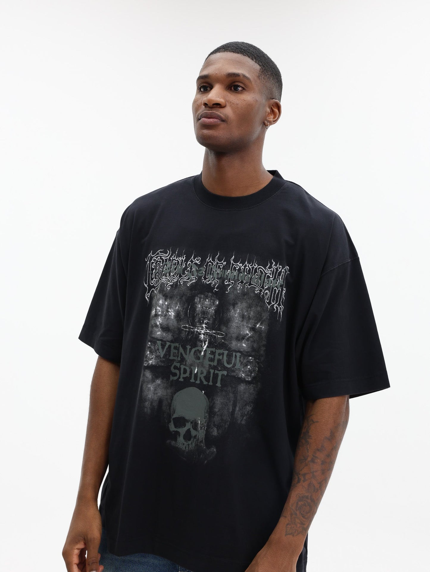 Vetements T-Shirt Cof Vengeful Spirit Oversized Black