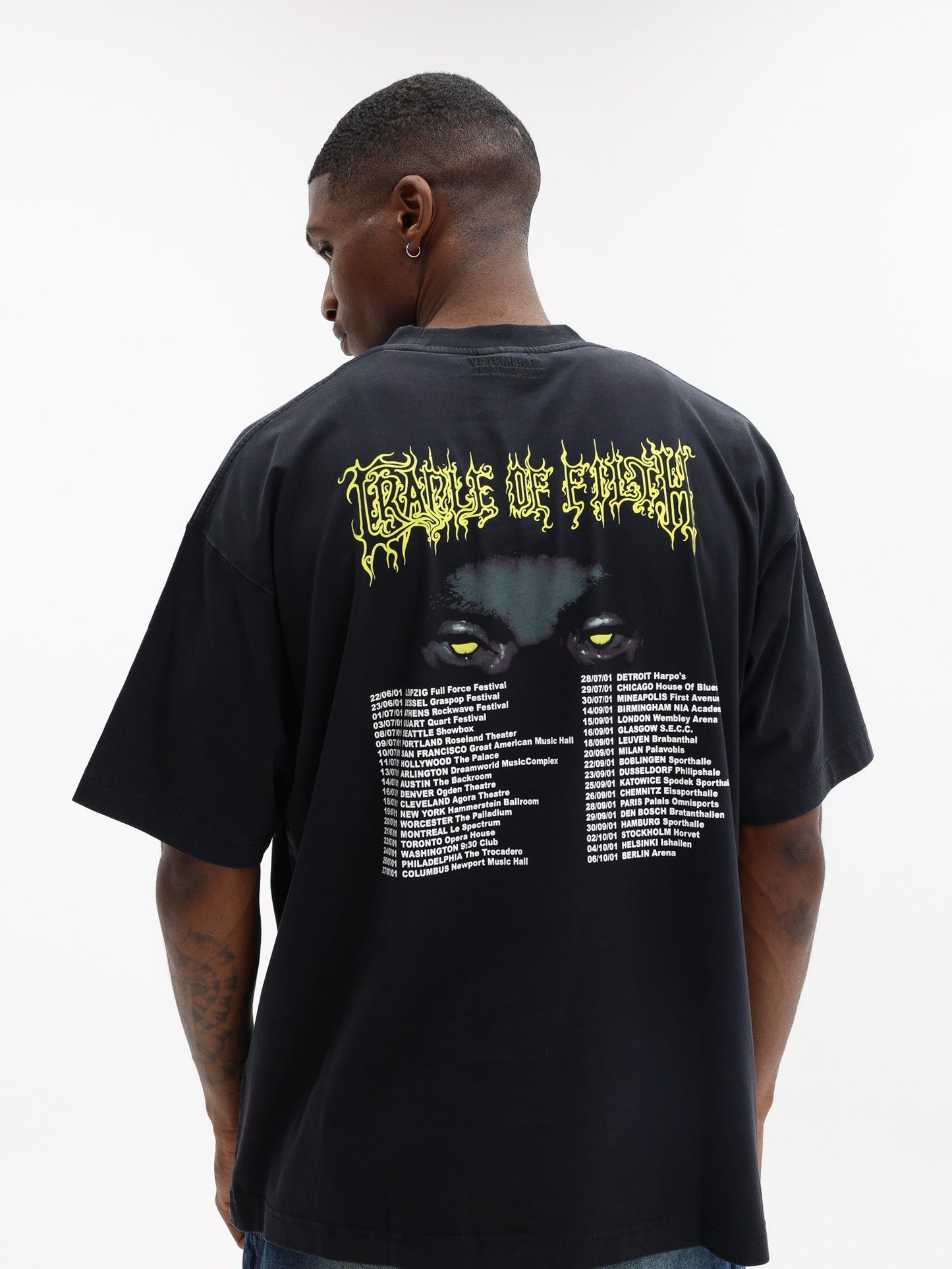 Vetements T-Shirt Cof Pandaemonaeon Oversized Black