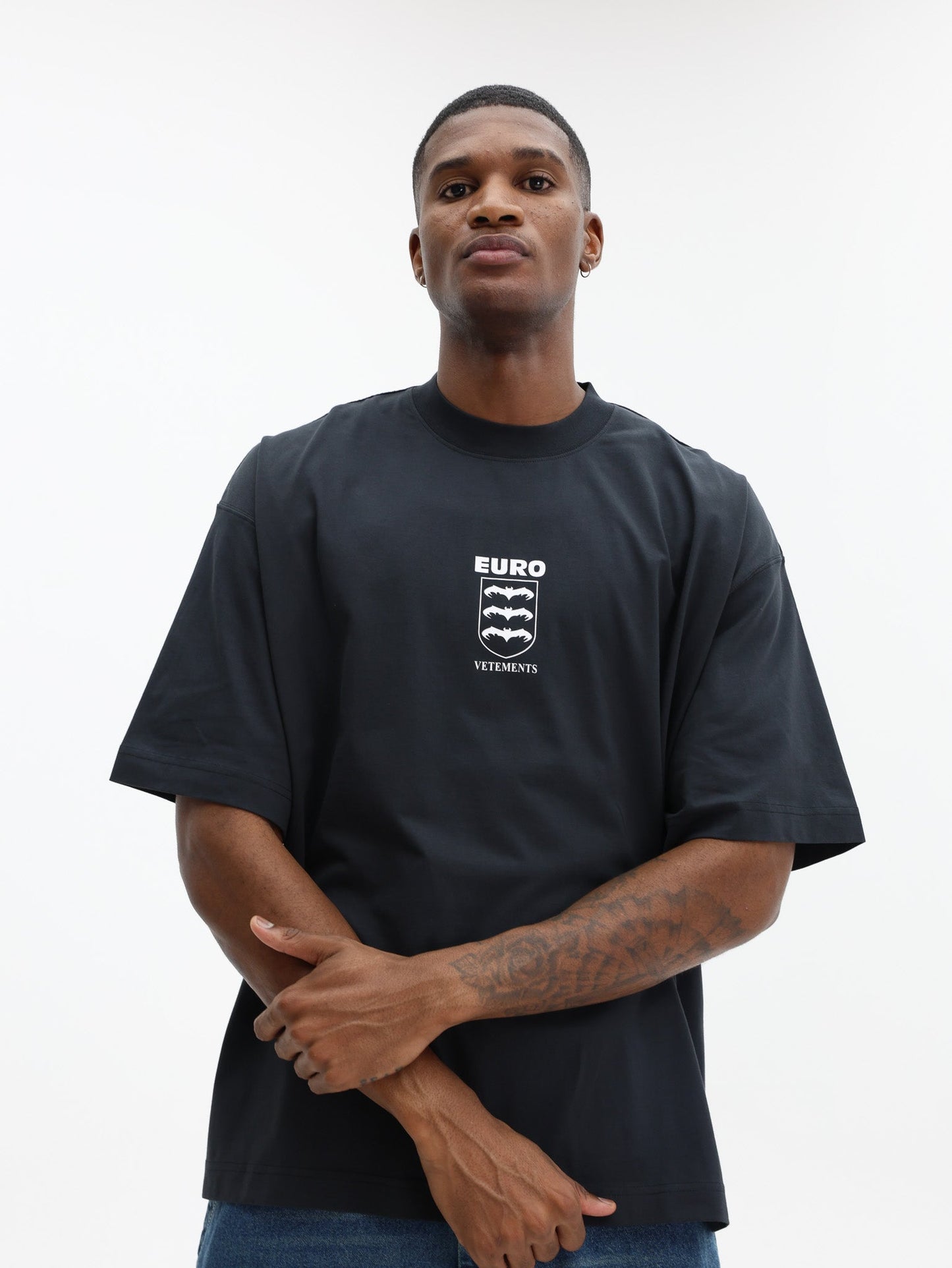 Vetements T-Shirt Bats Logo Regular Black