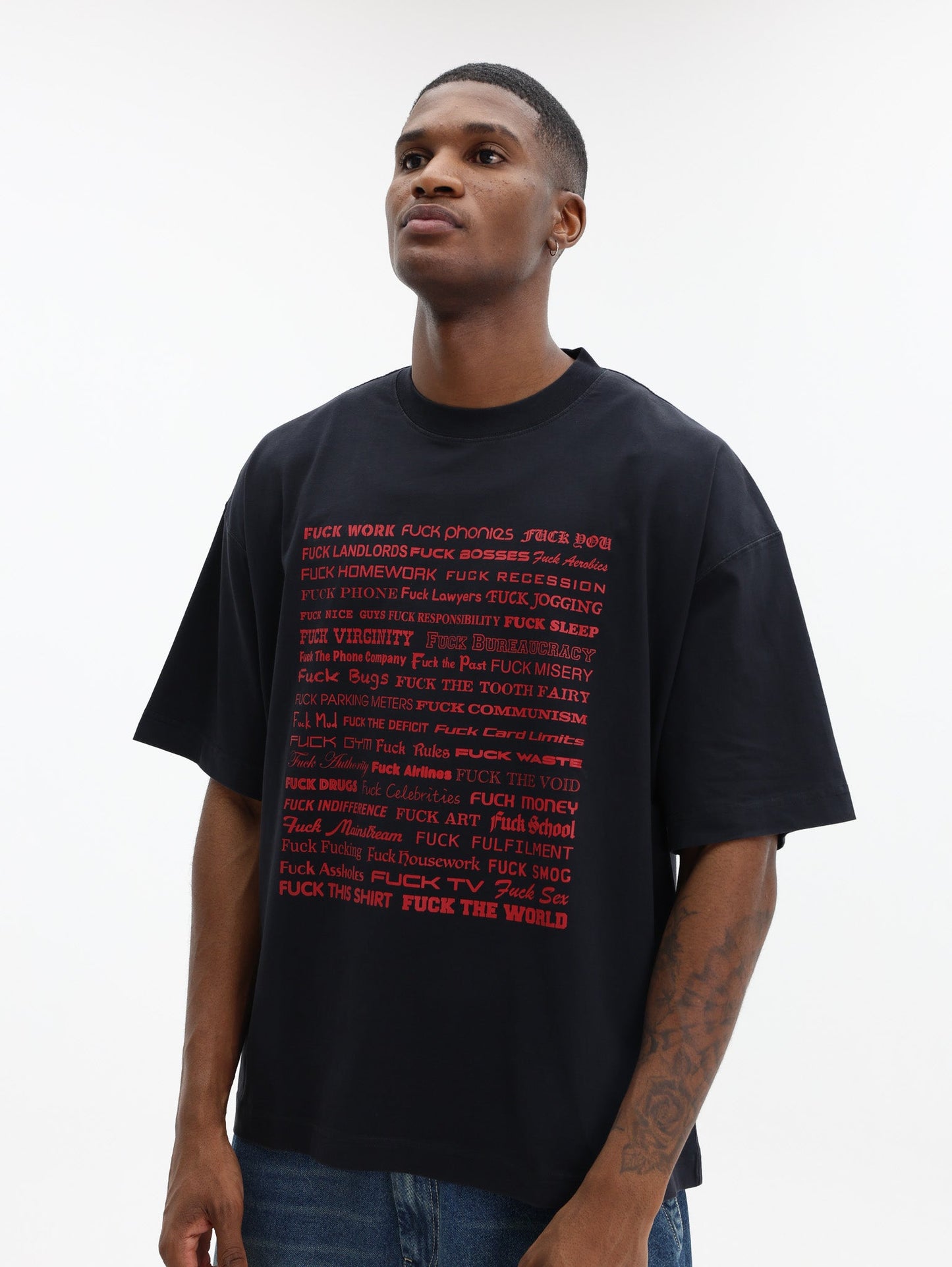 Vetements T-Shirt Fuck Regular Black