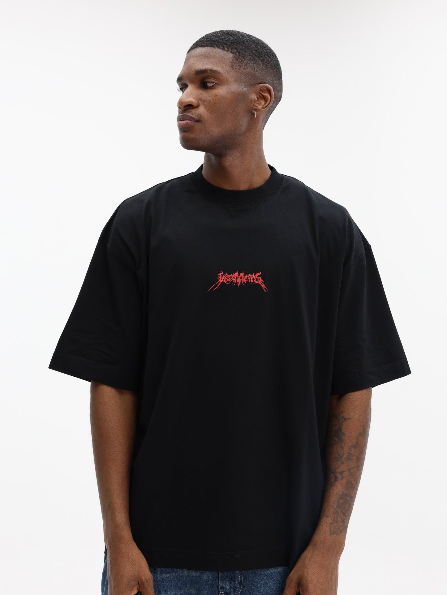 Vetements T-Shirt Metal Logo Regular Black