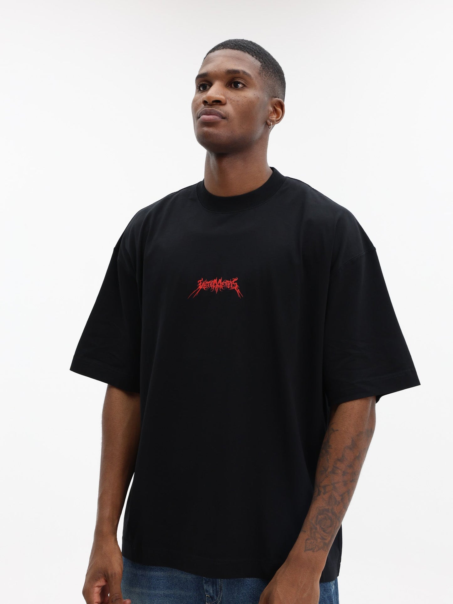 Vetements T-Shirt Metal Logo Regular Black