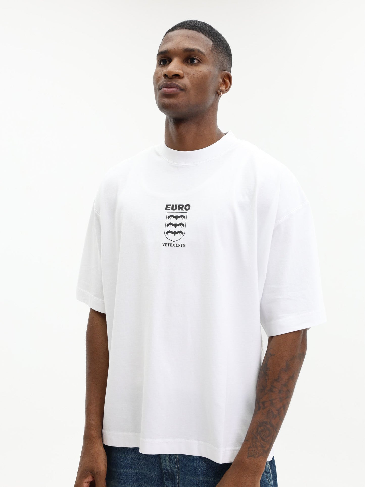 Vetements T-Shirt Bats Logo Regular White