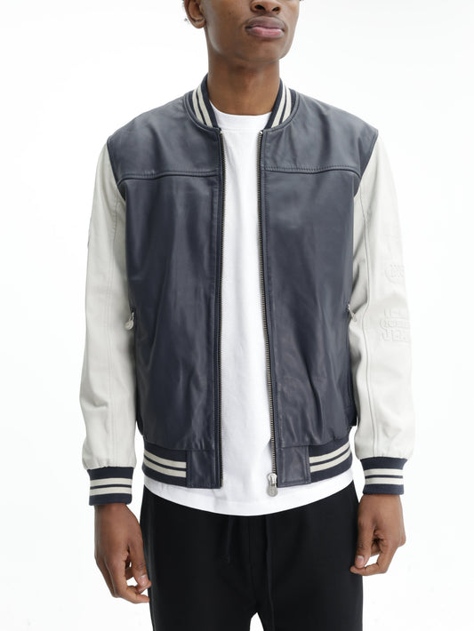 Iceberg Jeans Jacket Baseball Bei Sleeves Black