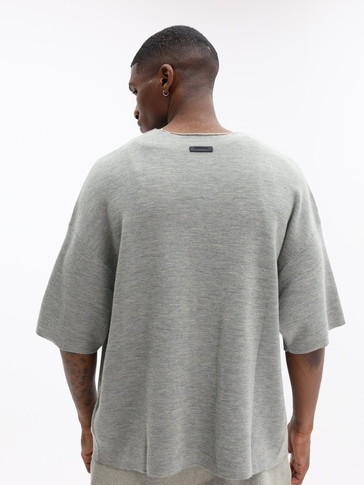 Essentials Marino Shorts Sleeve Concrete Heather