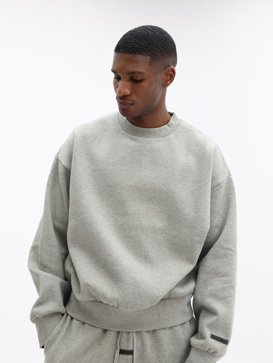 Essentials Classic Fit Fleece Crewneck Concrete Heather