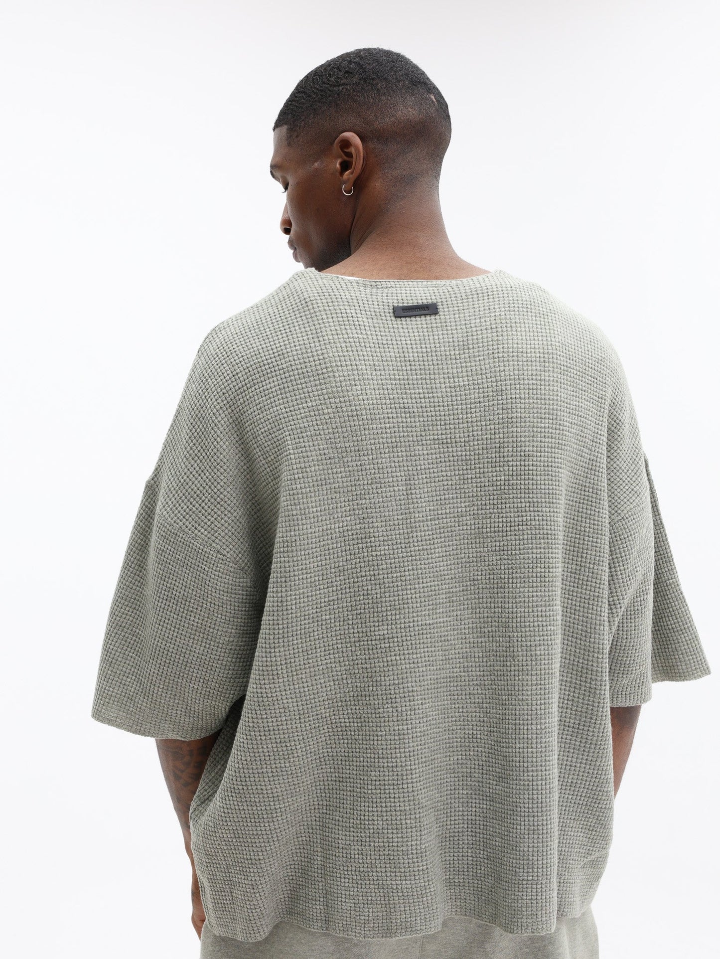 Essentials Waffle Short Sleeve Tee Concrete Heather