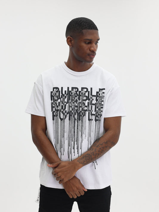 Purple T-Shirt Textured Inside Out White