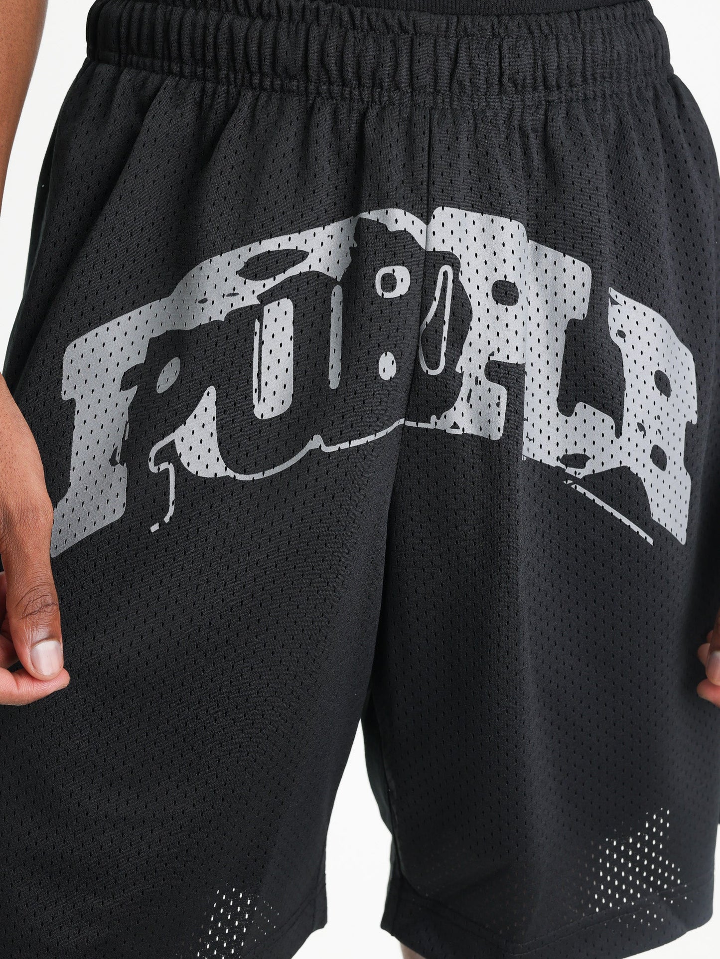 Purple Shorts Mesh Po Black