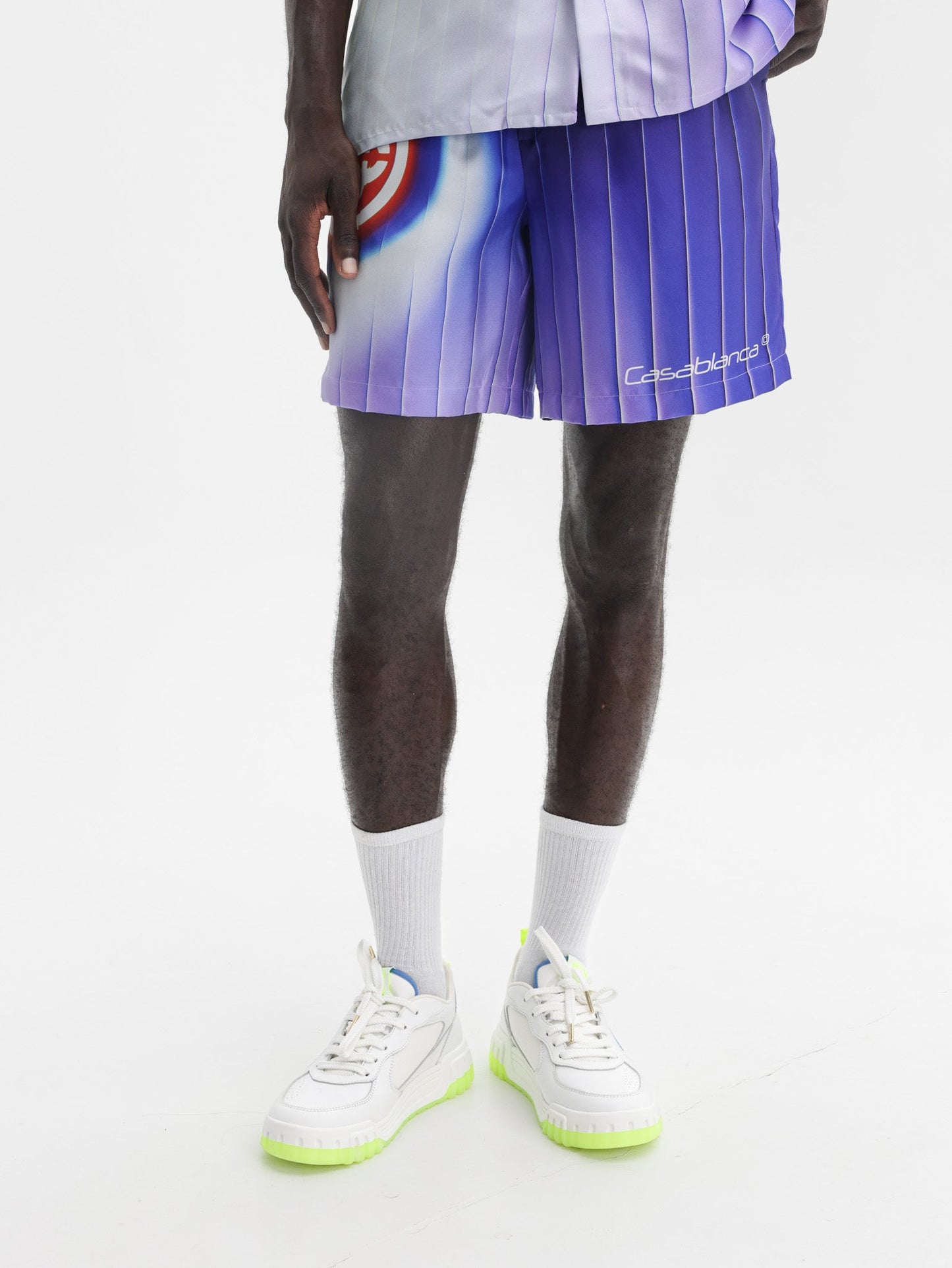 Casablanca Silk Shorts Shockwave Multi Colour