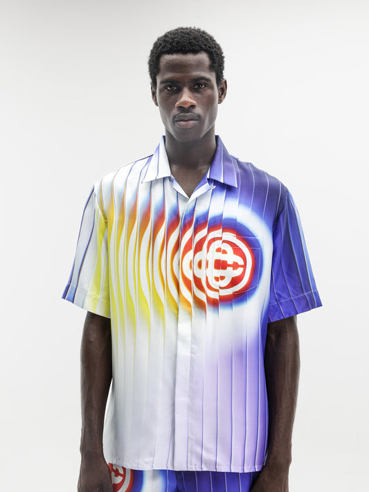 Casablanca Shirt Ss Cuban Collar Shockwave Multi Colour