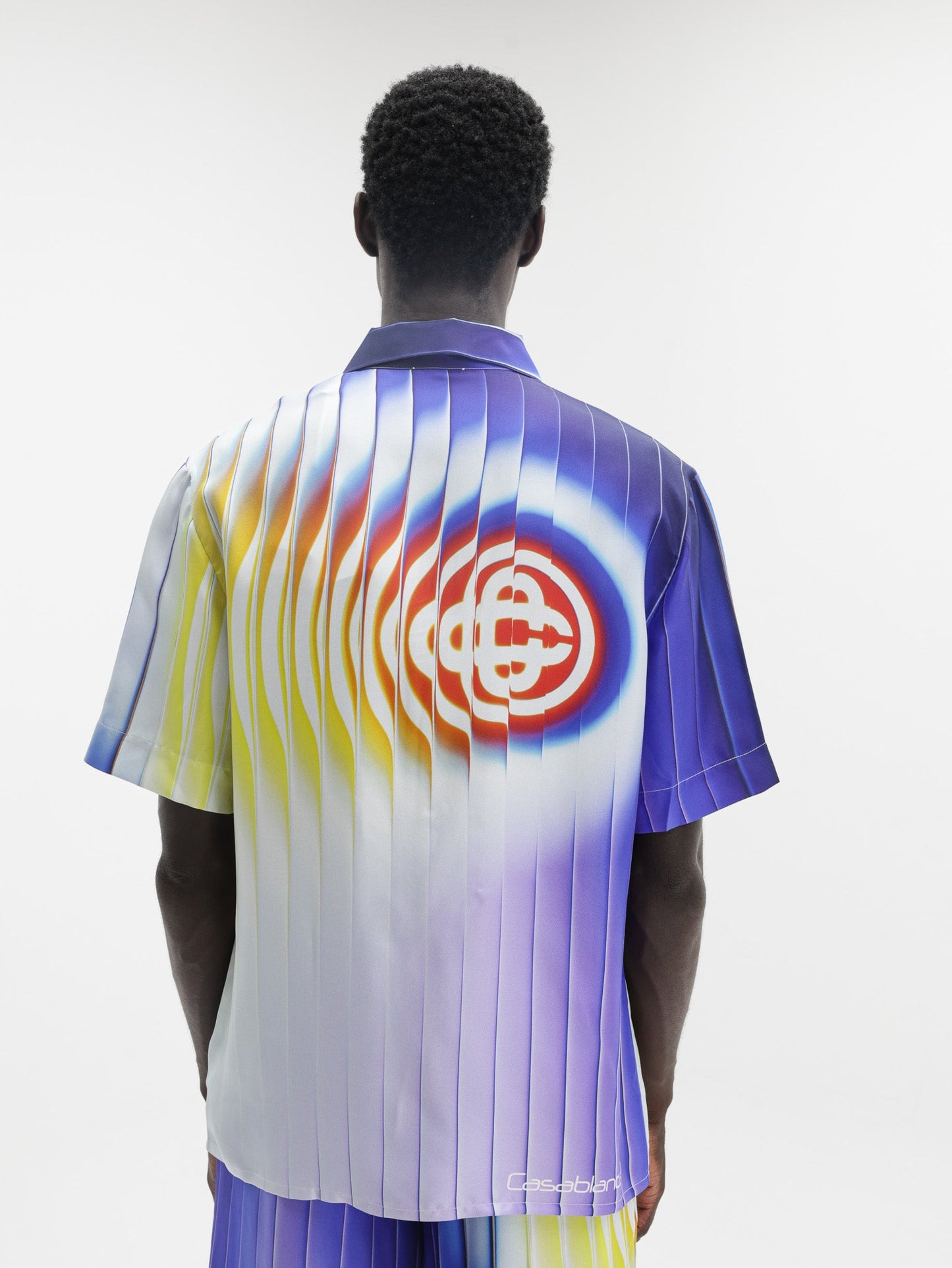 Casablanca Shirt Ss Cuban Collar Shockwave Multi Colour